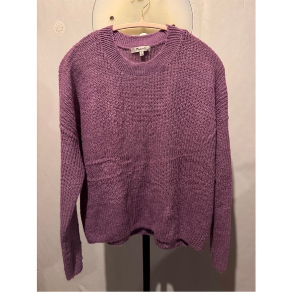 Madewell Ribbed Crew Women's Purple Sweater - Picture 4 of 5